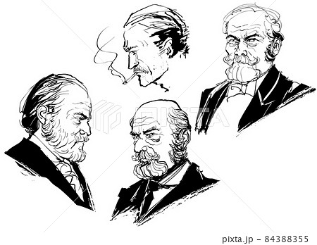 Set of completely imaginary portraits in the XIX century style Set of completely imaginary portraits in the XIX century style 84388355