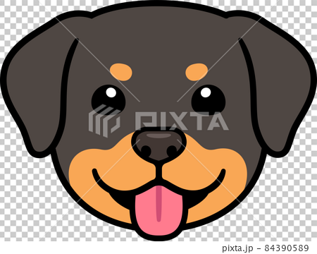 Premium Vector | Funny rottweiler dog face cartoon