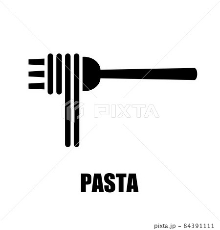 フォークとパスタのアイコン 84391111