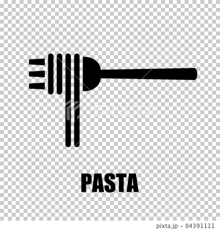 フォークとパスタのアイコン 84391111