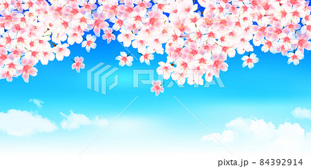 桜 春 風景 背景のイラスト素材 桜 春 風景 背景のイラスト素材