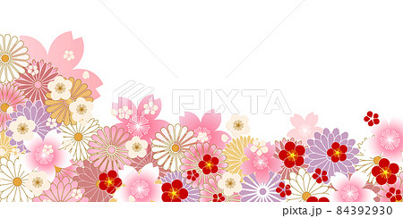 桜 梅 和柄 背景 桜 梅 和柄 背景 84392930