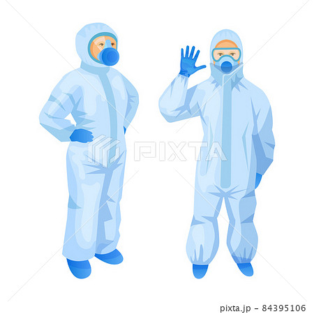 Medical staff people with personal protective equipment and safety medical respiratory mask, doctors in protective suit Coronavirus COVID-19 and latex gloves Medical staff people with personal protective equipment and safety medical respiratory mask, doctors in protective suit Coronavirus COVID-19 and latex gloves 84395106