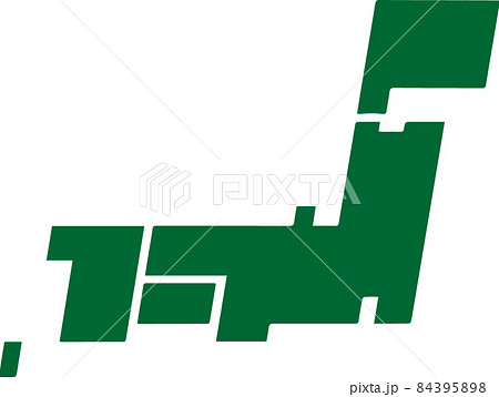 日本地図アイコンイラスト 84395898