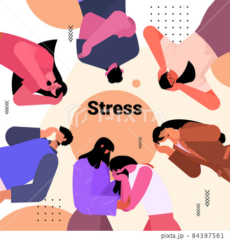 set tired depressed people unhappy men women feeling desperate mental health diseases depression concept set tired depressed people unhappy men women feeling desperate mental health diseases depression concept 84397561