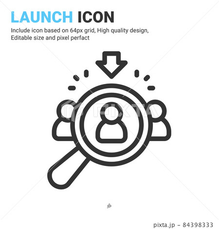 Recruitment icon vector with outline style isolated on white background. Vector illustration selection sign symbol icon concept for business, finance, industry, company, apps, web and project 84398333