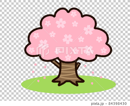 かわいい桜の木のイラスト素材