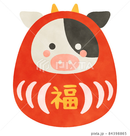 丑年 干支達磨 イラスト素材 のイラスト素材 [84398865] - PIXTA