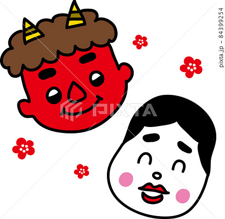 節分 おかめと鬼 節分 おかめと鬼 84399254