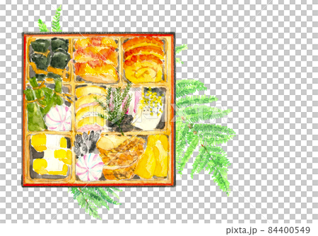 Osechi素材 白背厚重【水彩插畫】白底帶複製空間 透明背景 Osechi素材 白背厚重【水彩插畫】白底帶複製空間 透明背景 84400549