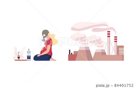 Environmental Pollution and Global Warming Cause with Pregnant Woman Near Plastic Product and Factory Emission Vector Set Environmental Pollution and Global Warming Cause with Pregnant Woman Near Plastic Product and Factory Emission Vector Set 84401752