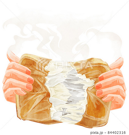 食パンの手書き水彩風イラスト 84402316