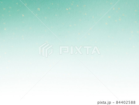 金箔の紙吹雪が舞い散る和紙/渋い緑色 上から下へ薄くなるグラデーション 背景素材 横 他色有 金箔の紙吹雪が舞い散る和紙/渋い緑色 上から下へ薄くなるグラデーション 背景素材 横 他色有 84402588