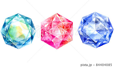 Watercolor gemstones Watercolor gemstones 84404085