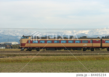 北陸本線 美川ー加賀笠間 JR西日本 485系 A08編成(京都) ⑨ クハ489-704 海側 北陸本線 美川ー加賀笠間 JR西日本 485系 A08編成(京都) ⑨ クハ489-704 海側 84405234