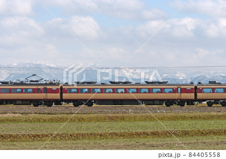 北陸本線　美川ー加賀笠間　JR西日本　485系　A09編成（京都）　⑤　モハ485-76　海側 84405558