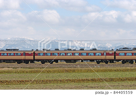 北陸本線 美川ー加賀笠間 JR西日本 485系 A09編成(京都) ④ サハ481-702 海側 北陸本線 美川ー加賀笠間 JR西日本 485系 A09編成(京都) ④ サハ481-702 海側 84405559