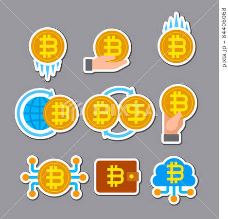 Cryptocurrency Bitcoin Stickers Cryptocurrency Bitcoin Stickers 84406068