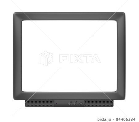 CRT TV with empty screen 84406234