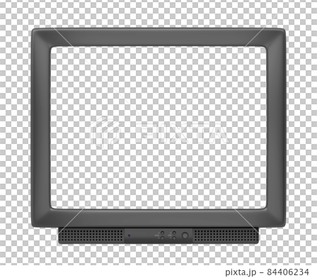 CRT TV with empty screen 84406234