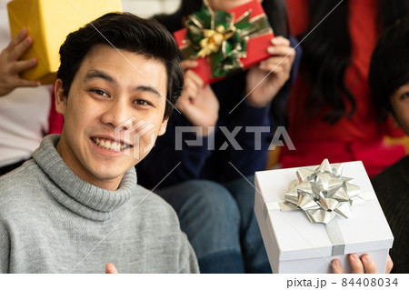 Asian young people in Christmas 84408034