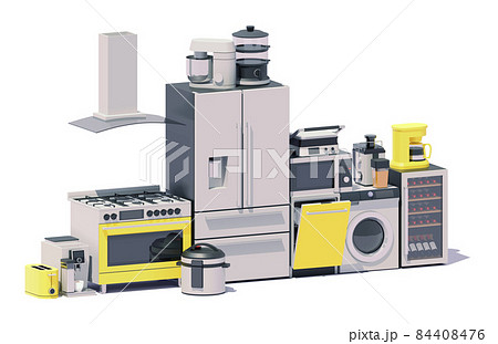 Vector kitchen appliances and equipment 84408476