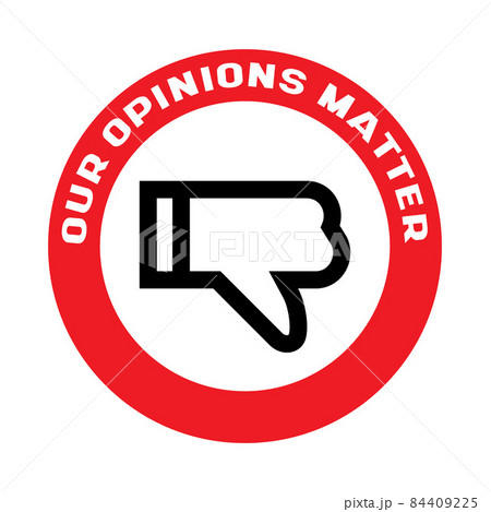 dislike sign with slogan concept of cancellation of dislikes in social media and community users protest. 84409225