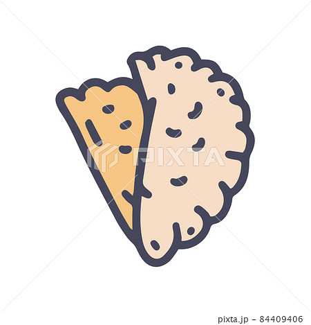 empanada food color vector doodle simple icon empanada food color vector doodle simple icon 84409406
