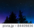 モミの木と夜空、雄大な自然の風景 84409836