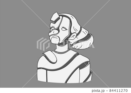 Unhappy woman suffer from mental disorder  84411270