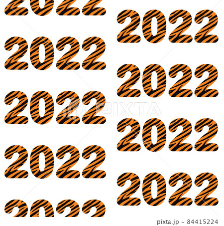 Vector seamless pattern of tiger fur 2022 new year 84415224