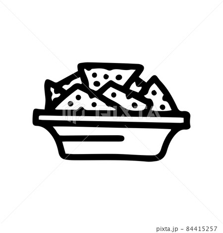 nachos line vector doodle simple icon design nachos line vector doodle simple icon design 84415257
