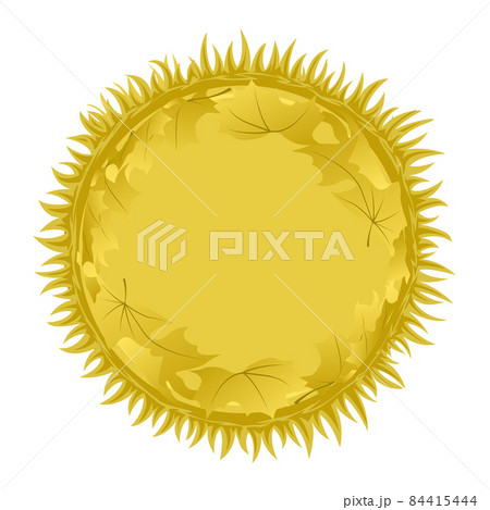 Round frame with grass and leaves Round frame with grass and leaves 84415444