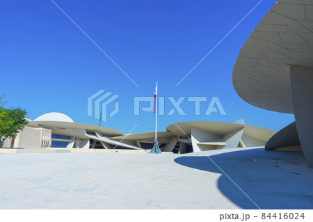 A beautiful view of the National Museum of Qatar in Doha, Qatar 84416024
