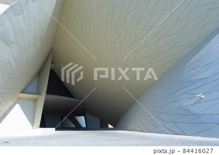 A beautiful view of the National Museum of Qatar in Doha, Qatar 84416027