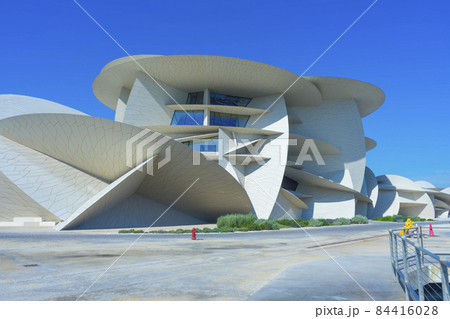 A beautiful view of the National Museum of Qatar in Doha, Qatar 84416028