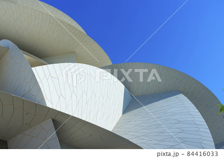 A beautiful view of the National Museum of Qatar in Doha, Qatar 84416033