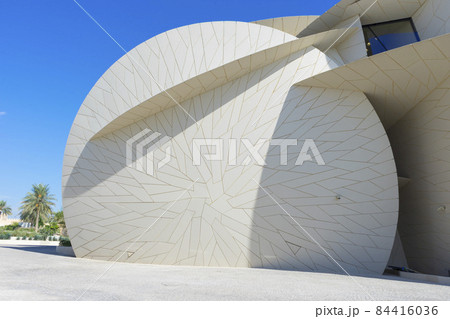 A beautiful view of the National Museum of Qatar in Doha, Qatar 84416036