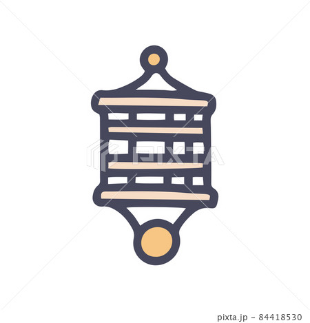 fishing cage feeder color vector doodle simple icon set fishing cage feeder color vector doodle simple icon set 84418530