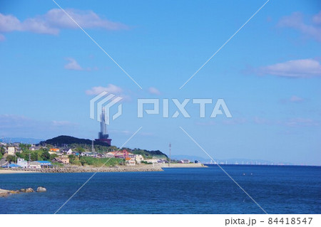 兵庫県淡路島　釜口周辺と世界平和大観音・神戸方面を望む 84418547