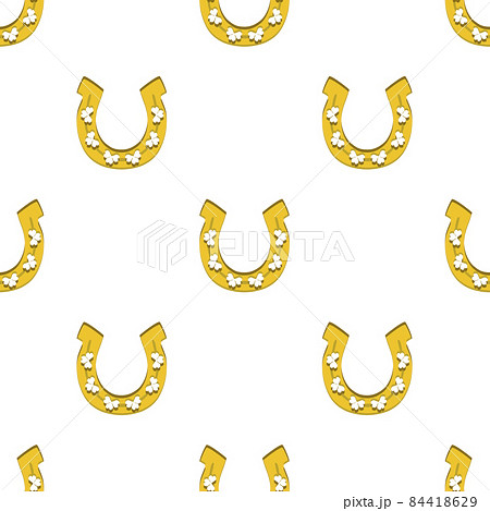Illustration on theme Irish holiday St Patrick day, seamless horseshoes Illustration on theme Irish holiday St Patrick day, seamless horseshoes 84418629