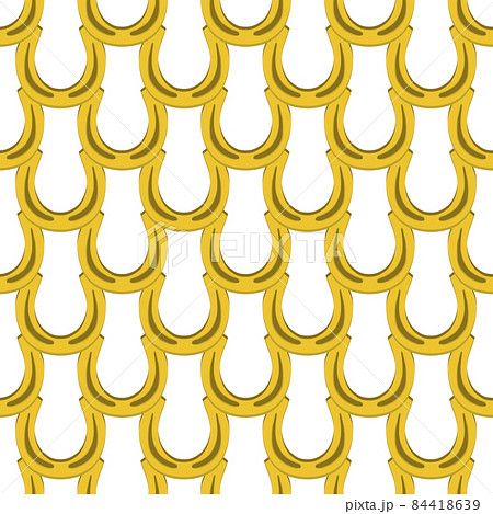 Illustration on theme Irish holiday St Patrick day, seamless horseshoes 84418639
