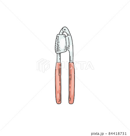 Garlic press, doodle style, sketch illustration 84418731