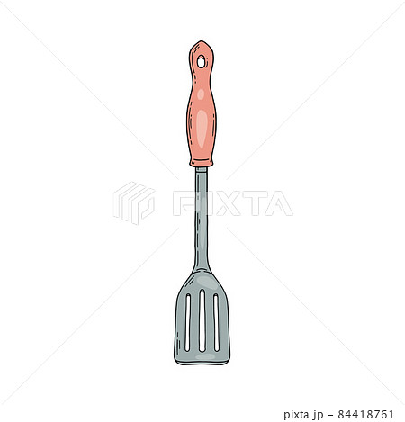 Cooking spatula tool for mixing food, sketch vector illustration isolated. 84418761