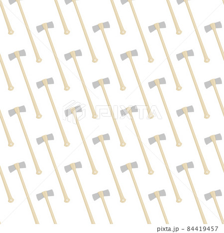 Illustration on theme pattern steel axes with wooden handle 84419457