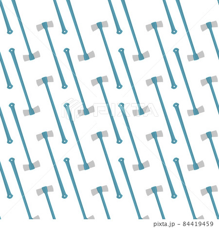 Illustration on theme pattern steel axes with wooden handle 84419459
