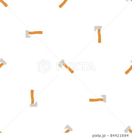 Illustration on theme pattern steel axes with wooden handle Illustration on theme pattern steel axes with wooden handle 84421694