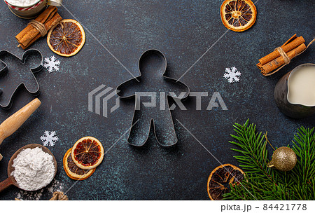 Christmas baking background top view 84421778
