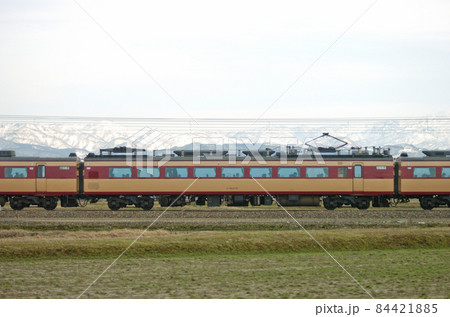 北陸本線　美川ー加賀笠間　JR西日本　485系　A10編成（京都）　A10　⑥　モハ484-81　海 84421885