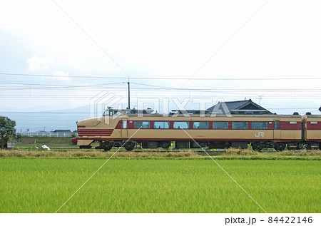 北陸本線 石動ー福岡 JR西日本 489系 H02編成(金沢) ⑨ クハ489-3 海側 北陸本線 石動ー福岡 JR西日本 489系 H02編成(金沢) ⑨ クハ489-3 海側 84422146